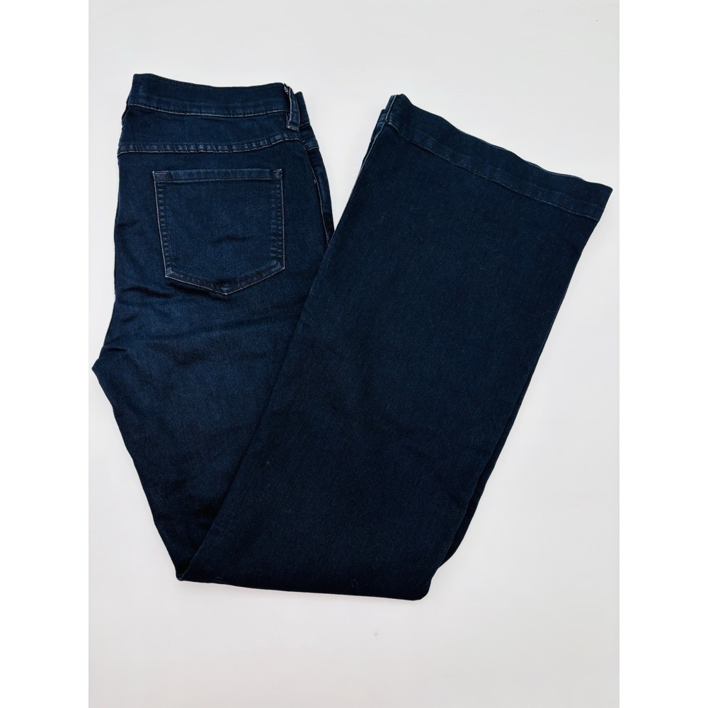 Free‎ People FP Dark Wash Flare Jeans Womens W30 High Rise Stretch Wide